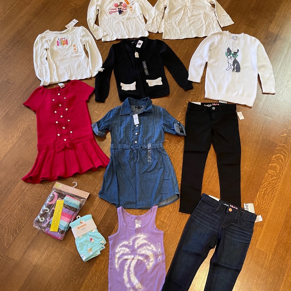 All NWT 12 pc lot Sz 6 girls dress jeans sweater